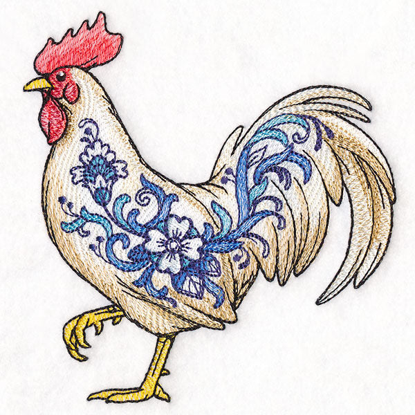Delft Blue Country Rooster