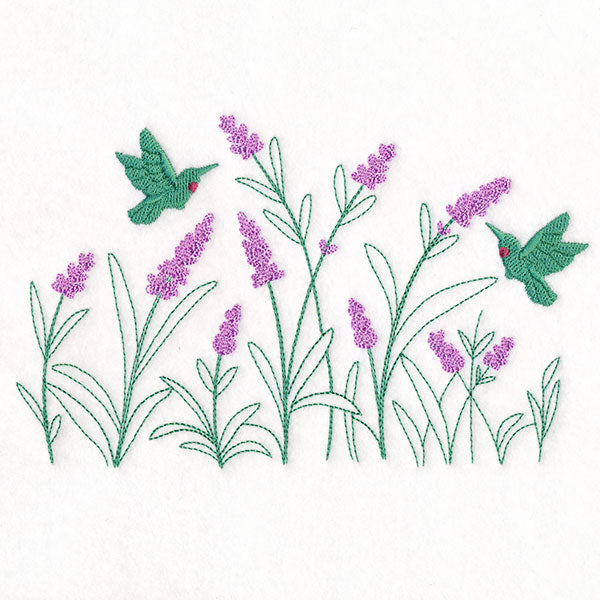 Lavender & Hummingbirds Border
