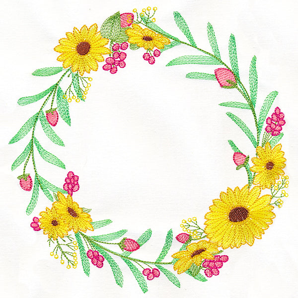 Black-Eyed Susan Botanical Wreath