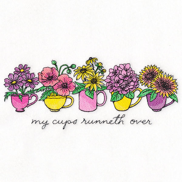 My Coffee Cups Runneth Over Flower Bouquets