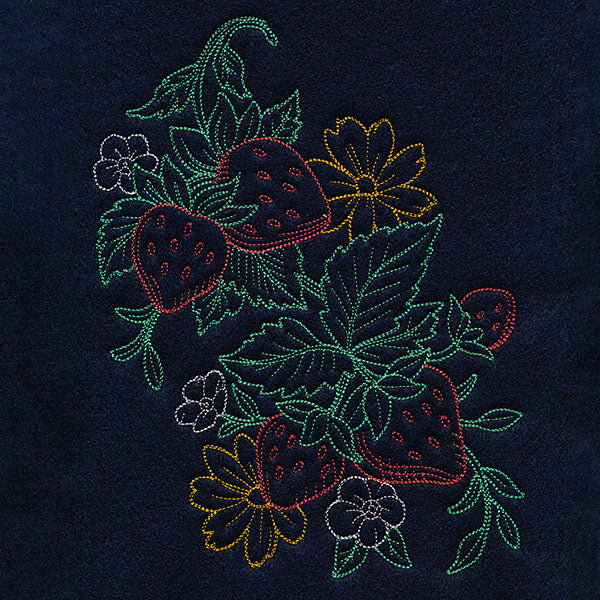 Timeless Summer - Strawberries and Cosmos (Vintage)