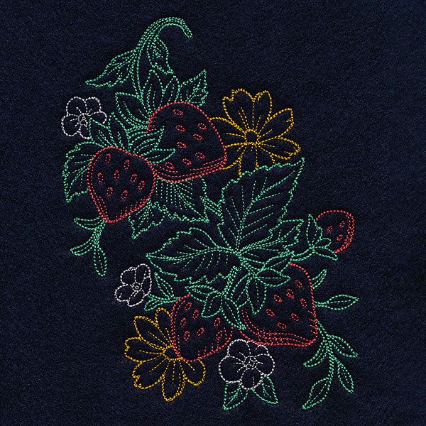 Timeless Summer - Strawberries and Cosmos (Vintage)