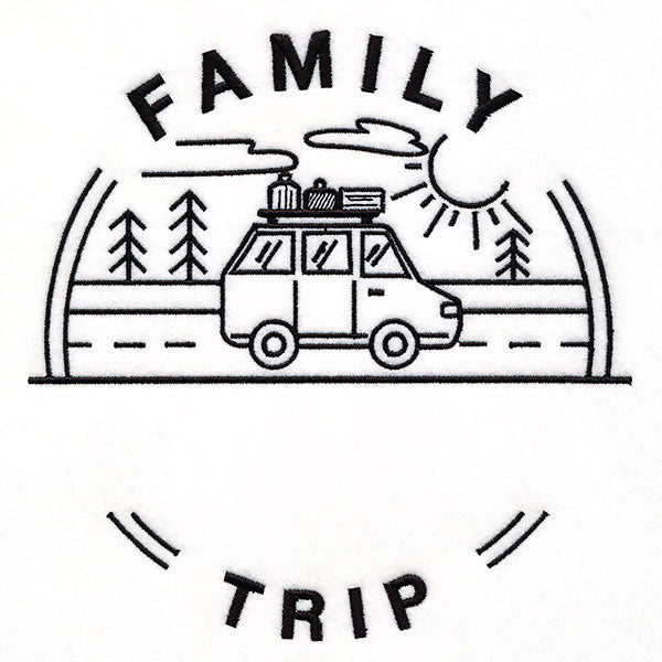 Customizable Family Trip - Satin Stitch