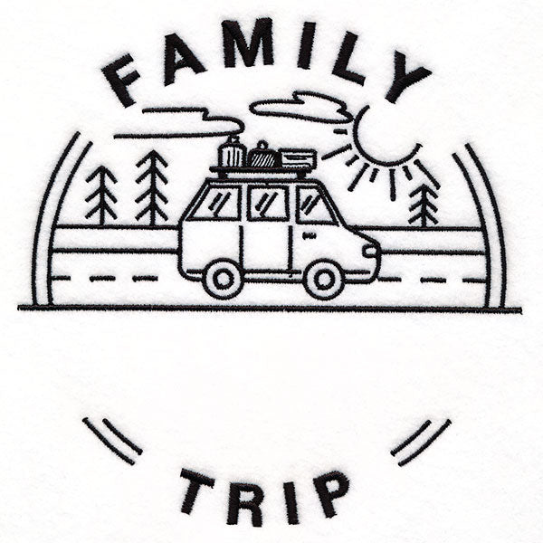Customizable Family Trip - Satin Stitch