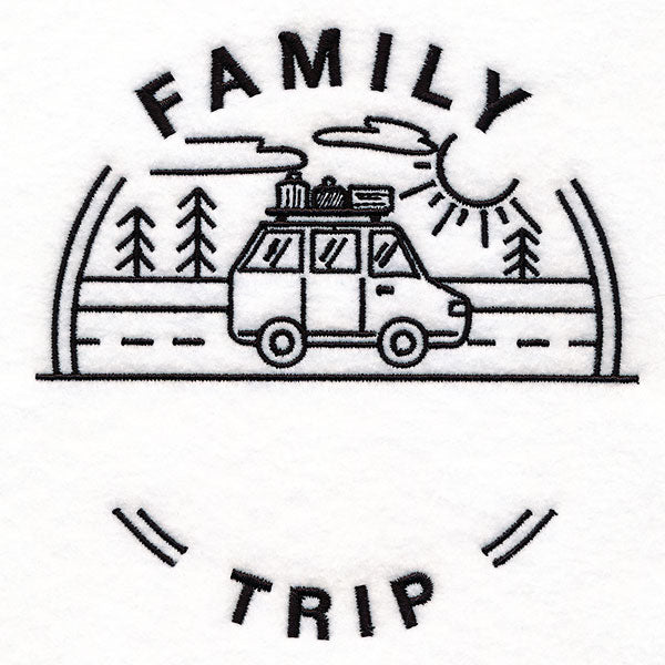 Customizable Family Trip - Satin Stitch