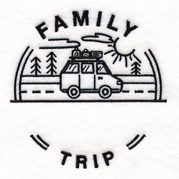 Customizable Family Trip - Satin Stitch