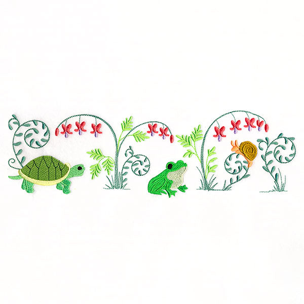 Garden Friends and Flowers Border