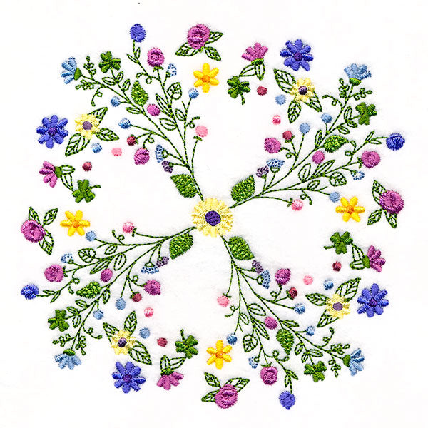 Dainty Flower Kaleidoscope Circle