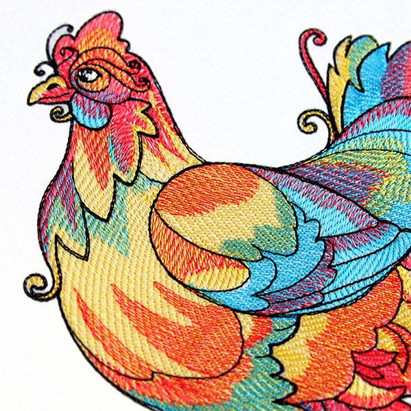 Color Theory Threads Hen