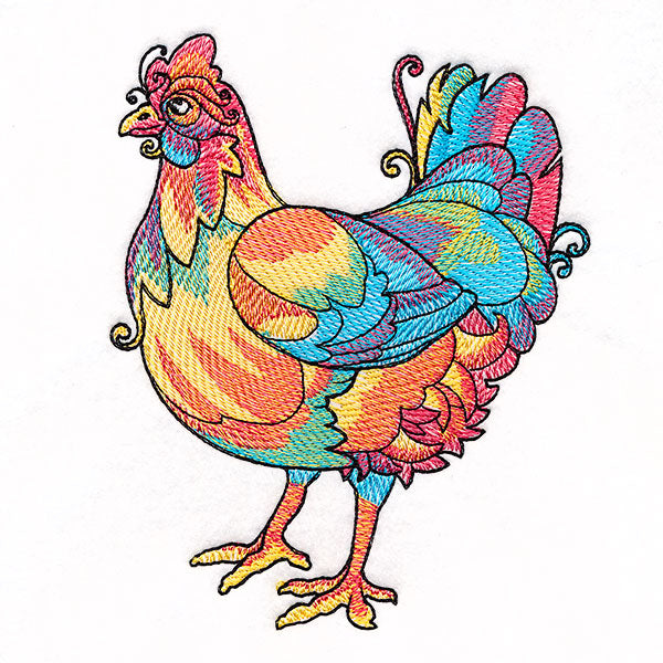 Color Theory Threads Hen