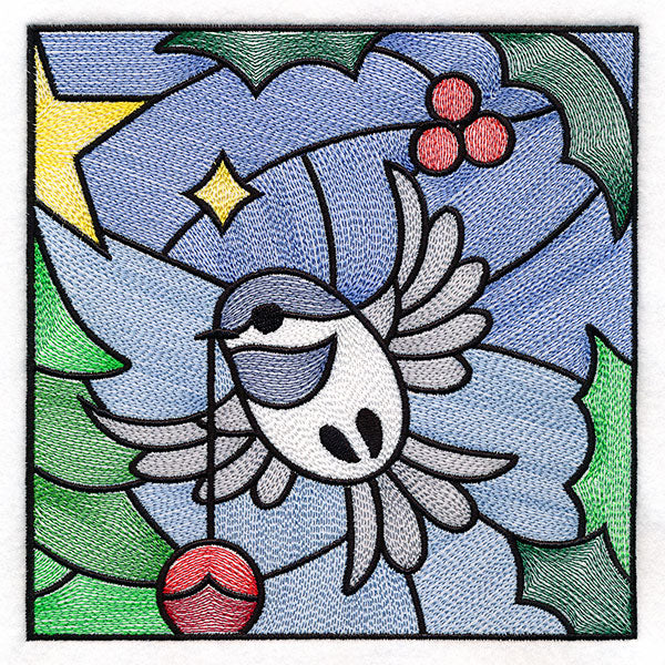 A Birds at Christmas Tree Scene Square 2