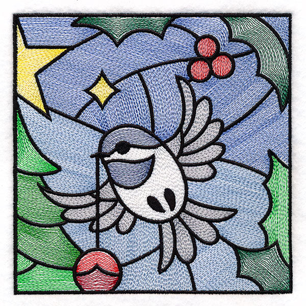 A Birds at Christmas Tree Scene Square 2