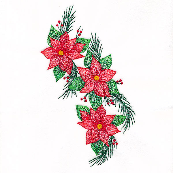 Textured Christmas Poinsettias Feature