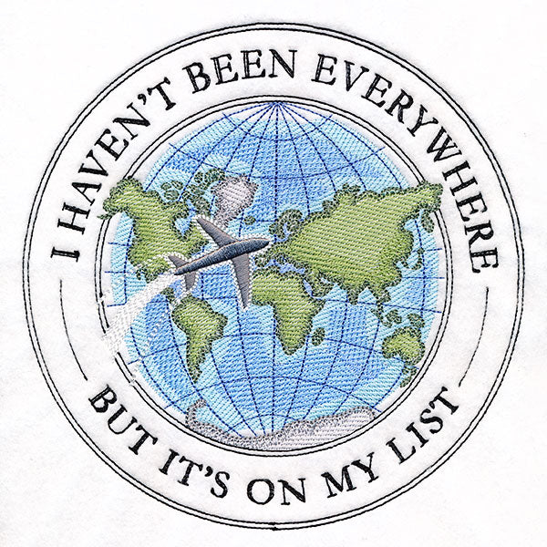 I Haven't Been Everywhere, But It's On My List Stamp