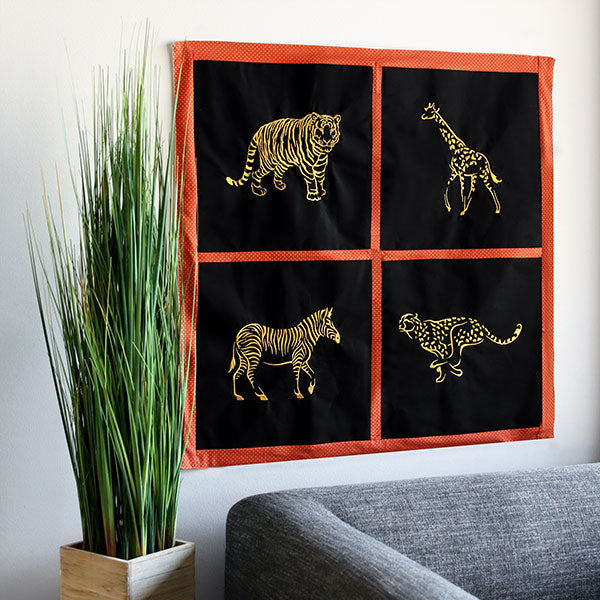 Modern Safari Zebra (Goldwork)
