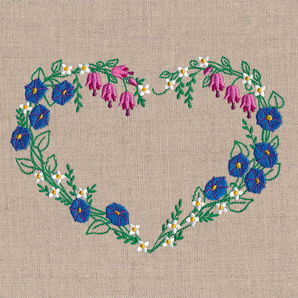 Morning Glories and Bleeding Heart Wreath