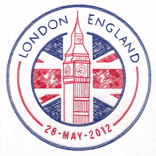 Around the World - London Stamp