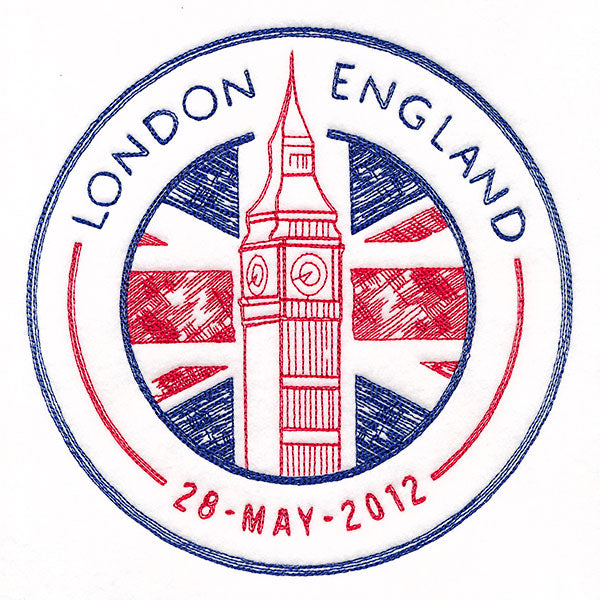 Around the World - London Stamp