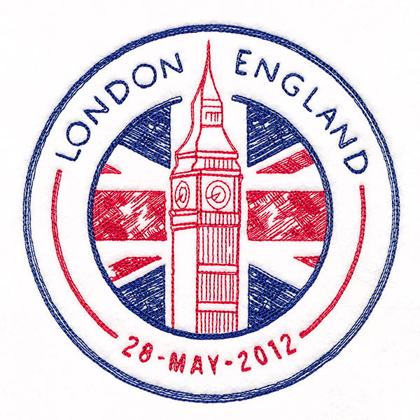 Around the World - London Stamp
