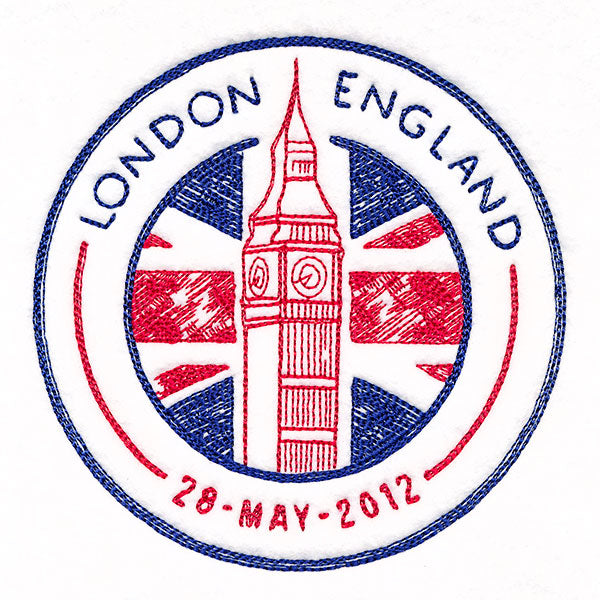 Around the World - London Stamp