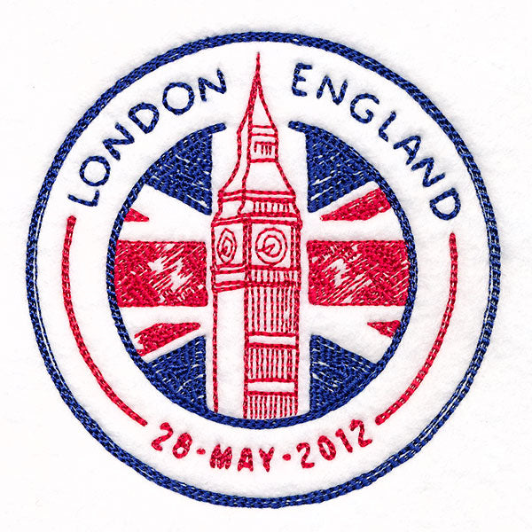 Around the World - London Stamp