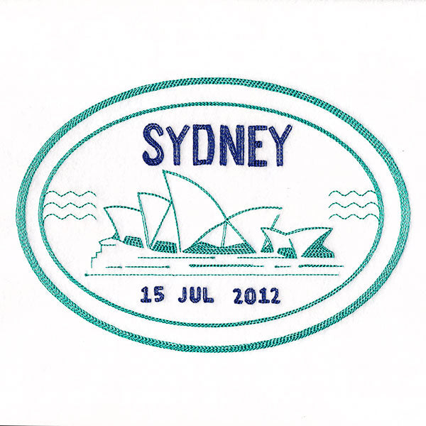 Around the World - Sydney Stamp