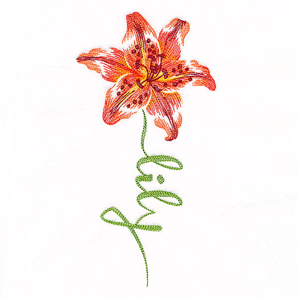 Flourishing Calligraphy - Lily