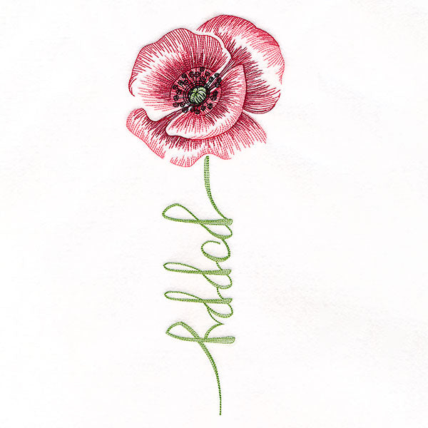 Flourishing Calligraphy - Poppy