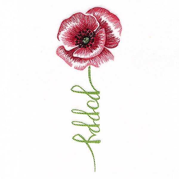 Flourishing Calligraphy - Poppy
