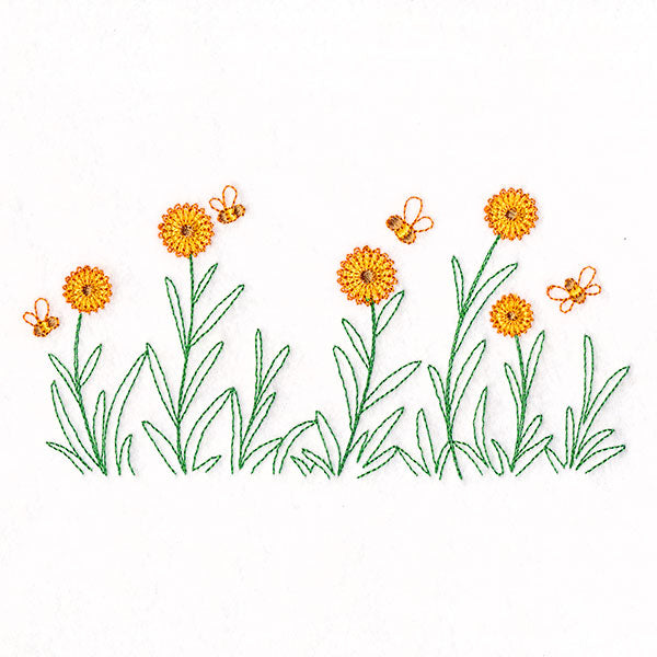 Daisies & Honeybees Border