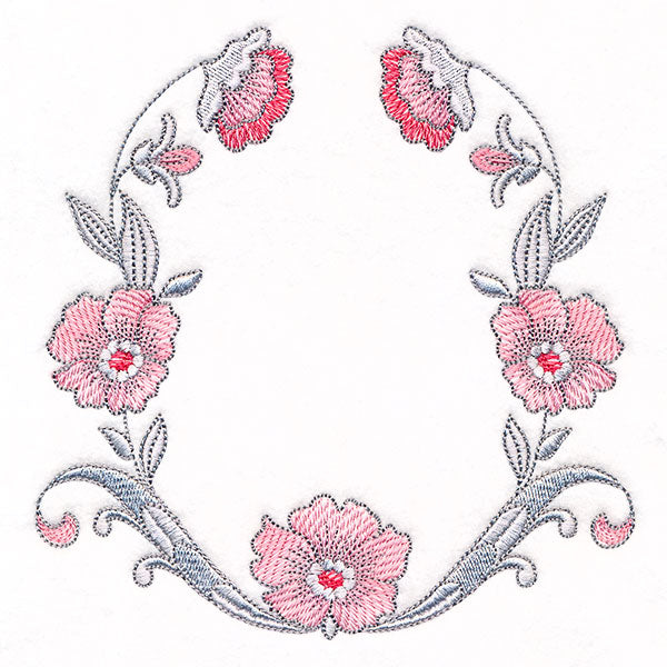 Intricate Details Flowers & Filigree Wreath