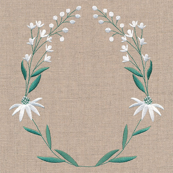 Flowers and Laurels Wreath