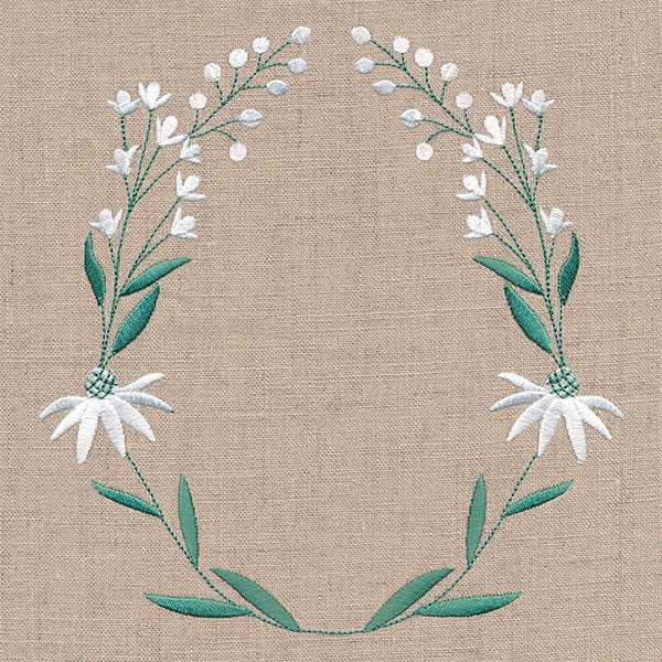 Flowers and Laurels Wreath