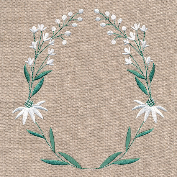 Flowers and Laurels Wreath