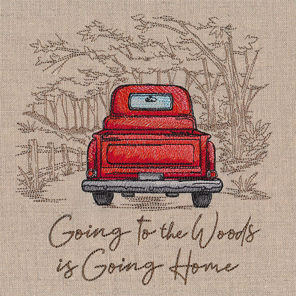 Going to the Woods Retro Truck