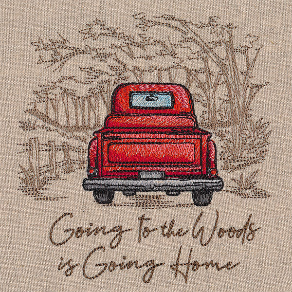 Going to the Woods Retro Truck