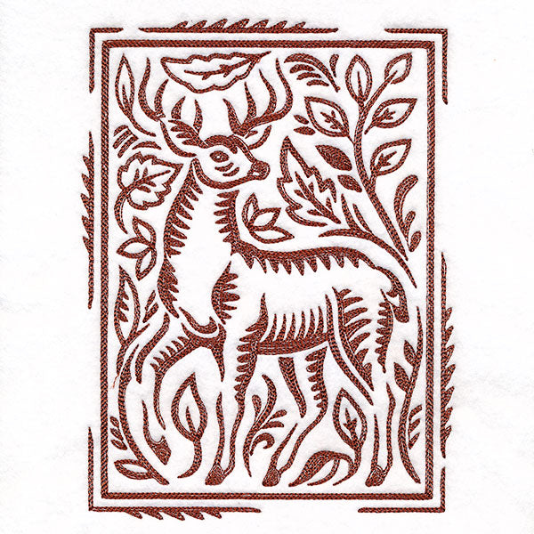 Wild Woodcuts - Fall Deer