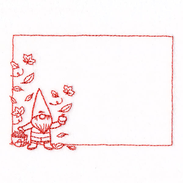 Autumn Gnome Quilt Label