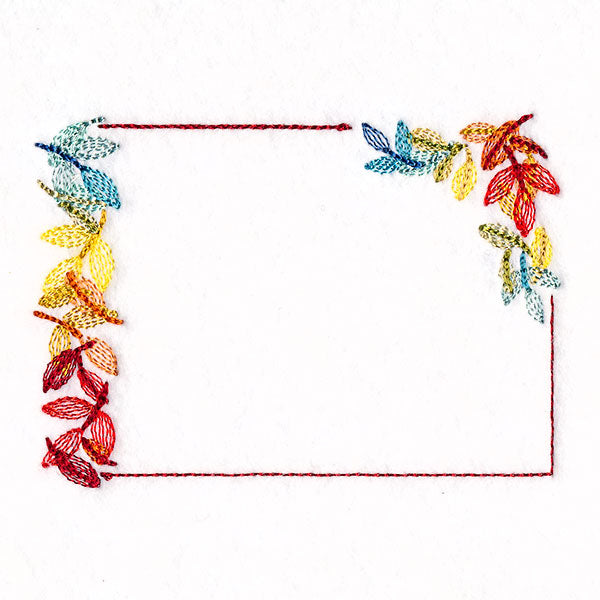 Vibrant Autumn Leaves Quilt Label