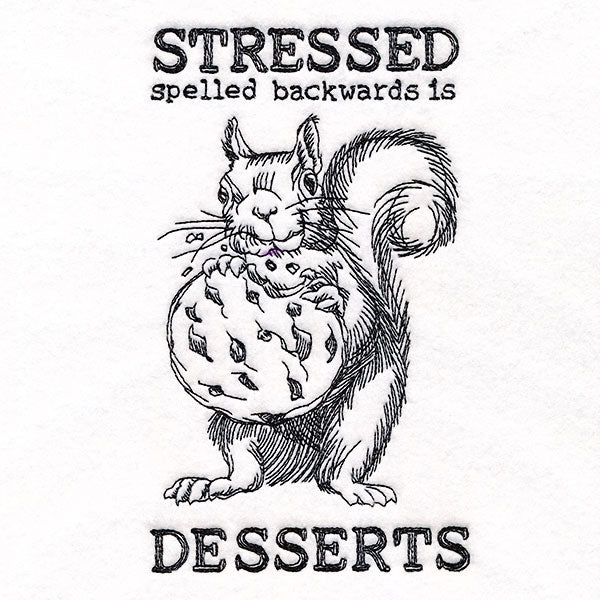 Stressed and Desserts Squirrel