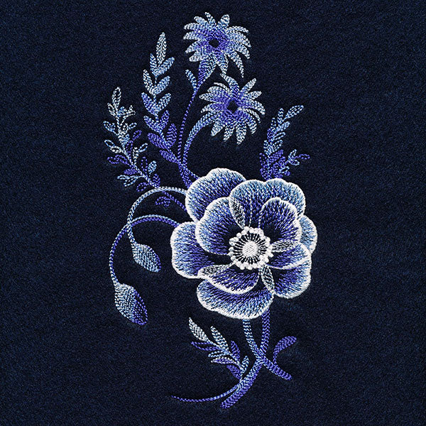 Stunning in Cyanotype Poppy Bouquet