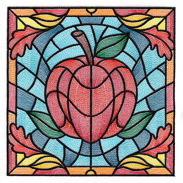 Autumn Accents Stained Glass - Apple