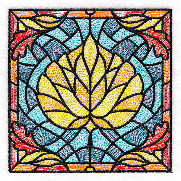 Autumn Accents Stained Glass - Aspen Leaf