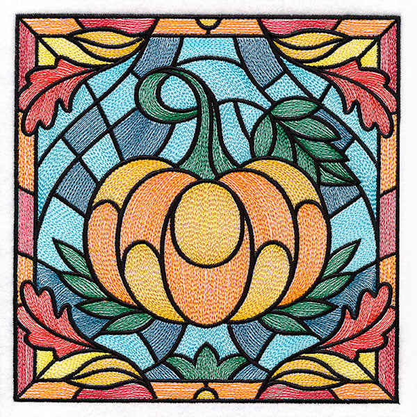 Autumn Accents Stained Glass - Pumpkin