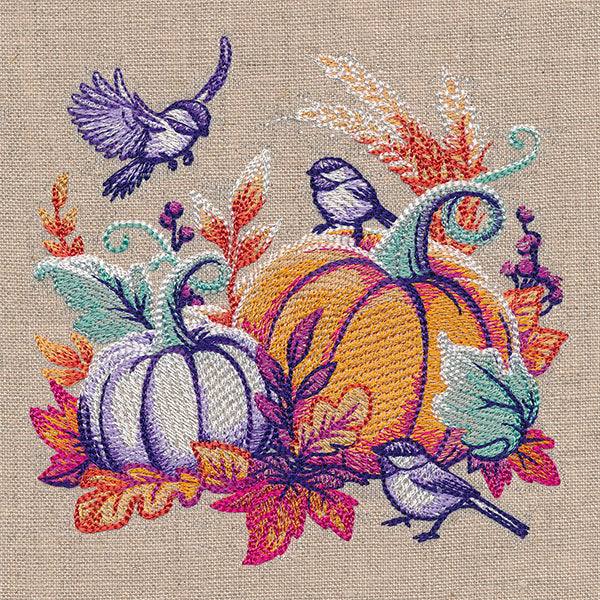 Pumpkin Patch Chickadees