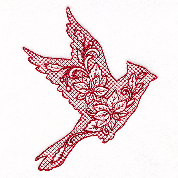 Christmas Cardinal Silhouette (Trapunto)