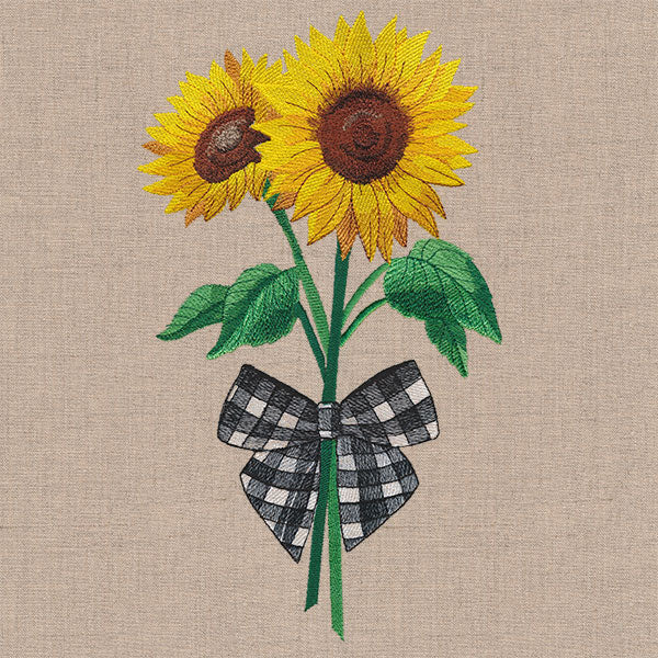 Gingham Sunflowers