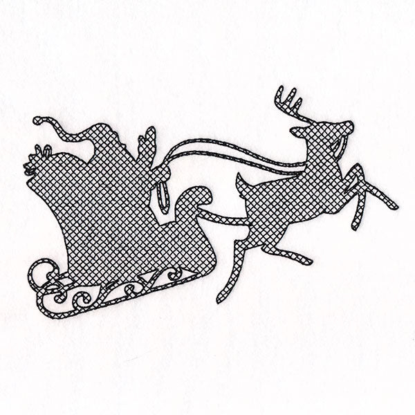 Santa's Flight Silhouette (Trapunto)