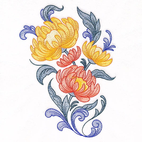 Fall Rosemaling Flowers