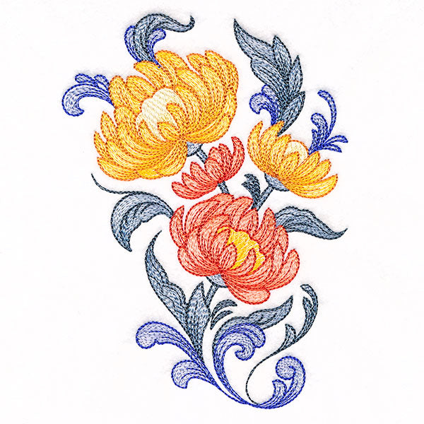 Fall Rosemaling Flowers